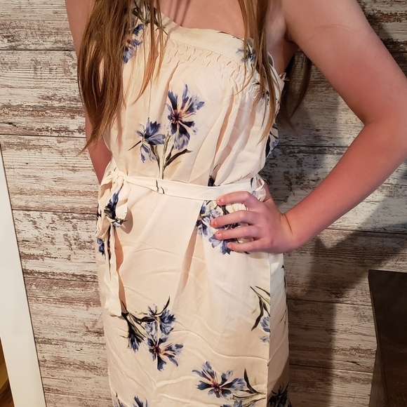 Dresses & Skirts - Summer Dress Peach Floral One Shoulder XS/S/M/L